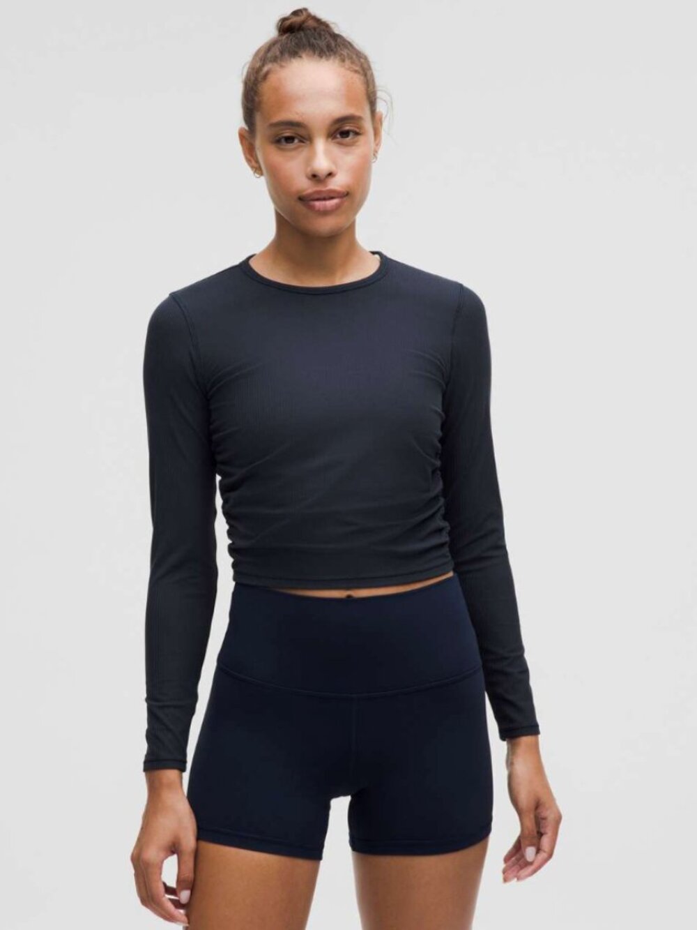 Lululemon All It Takes Ribbed Nulu Long-Sleeve Shirt | Navy | Size: 6